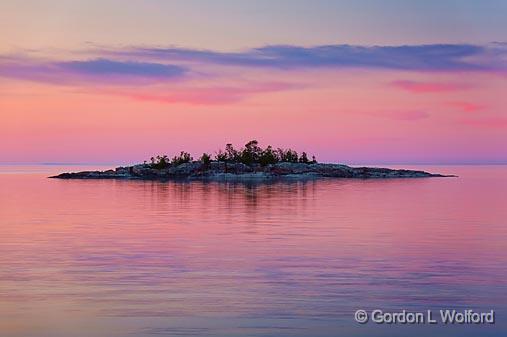 Small Island At Sunrise_02859-61.jpg - Photographed on the north shore of Lake Superior at Terrace Bay, Ontario, Canada.